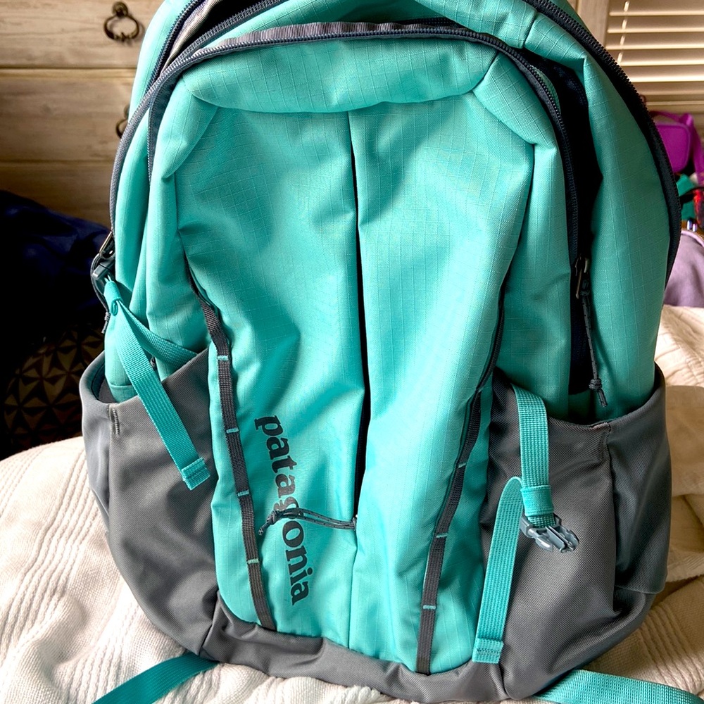 Patagonia blue backpack